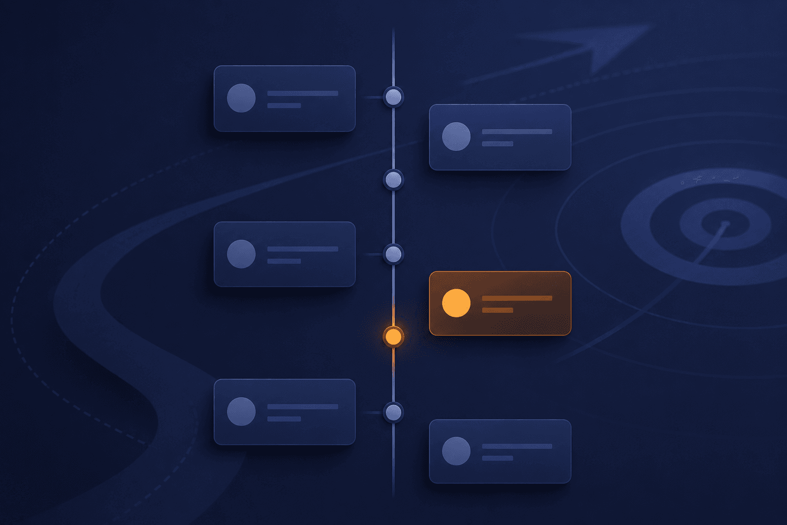 Vertical timeline template preview
